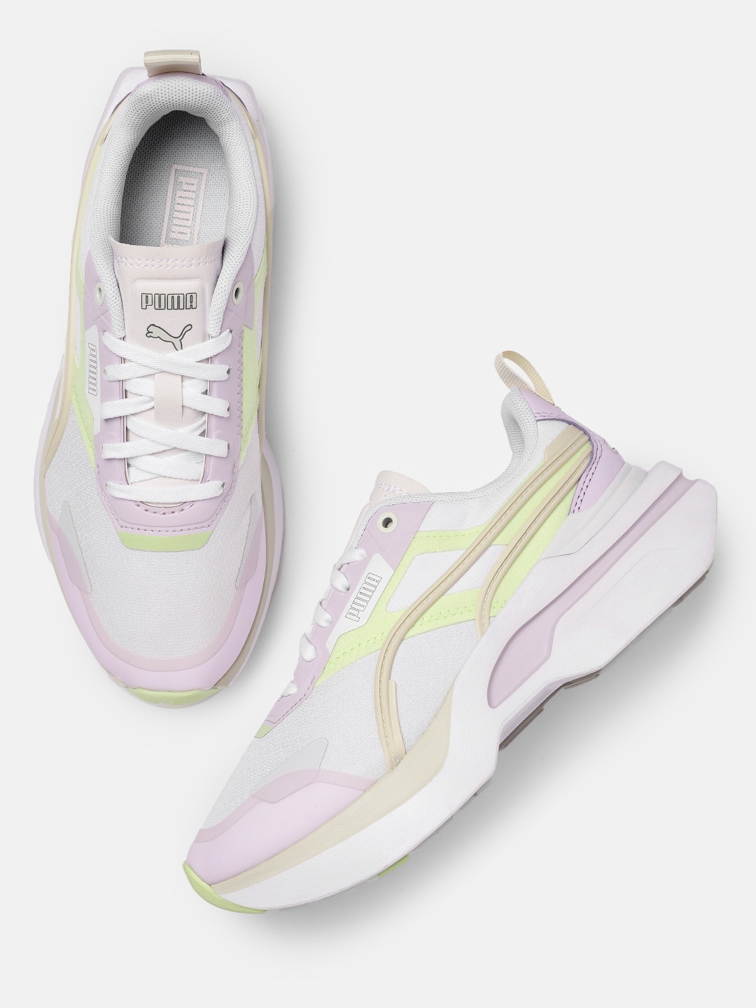 Puma Women White Solid Leather Sneakers Price in India
