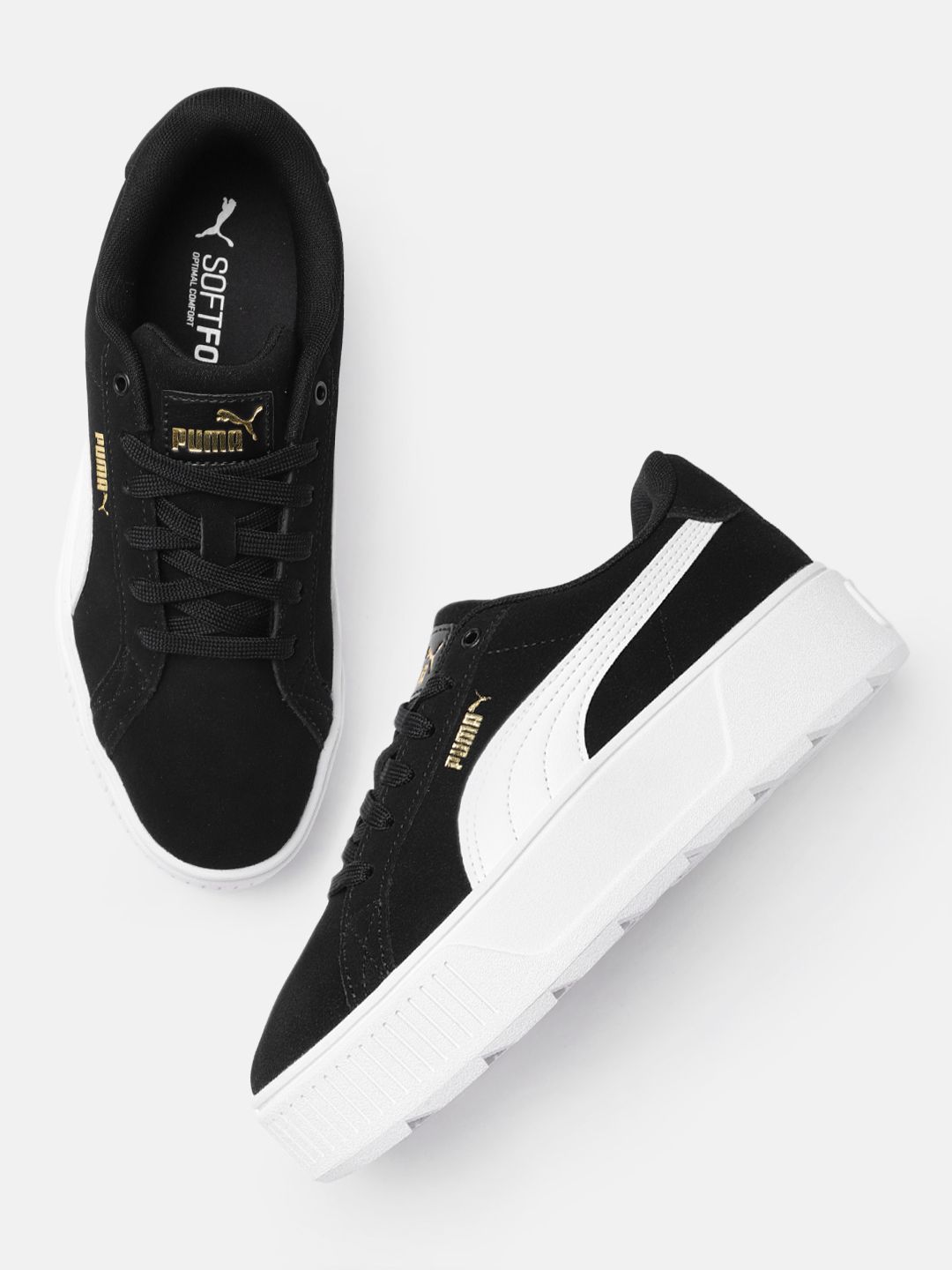 Puma Women Black Leather Karmen Sneakers Price in India