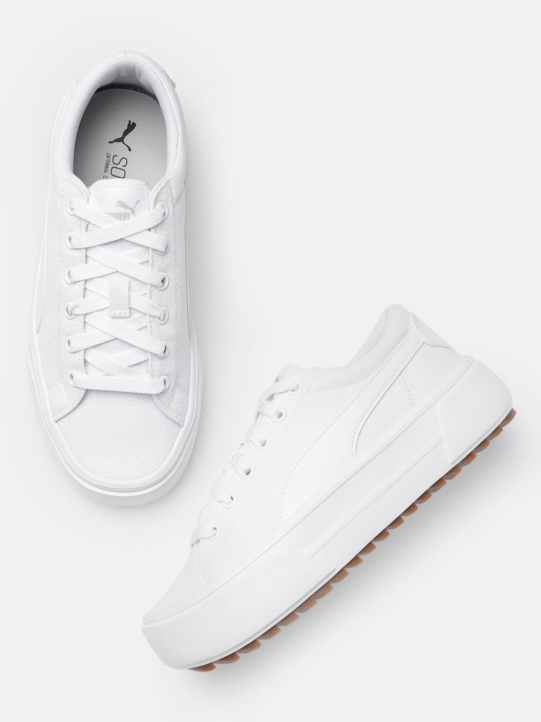 Puma Women White Solid Kaia Platform Regular Sneakers Price in India