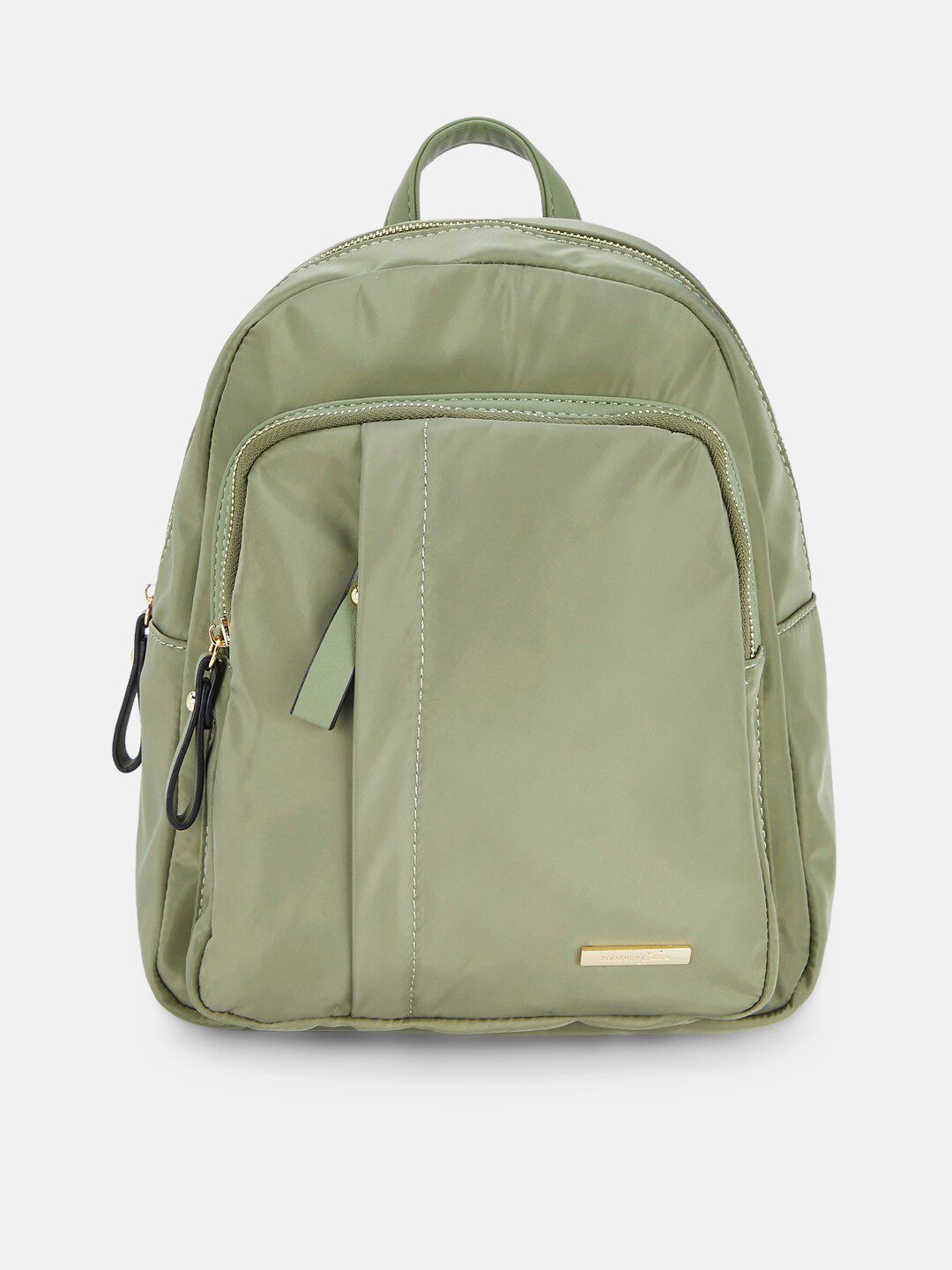 Forever Glam by Pantaloons Women Olive Green Solid Backpack Price in India