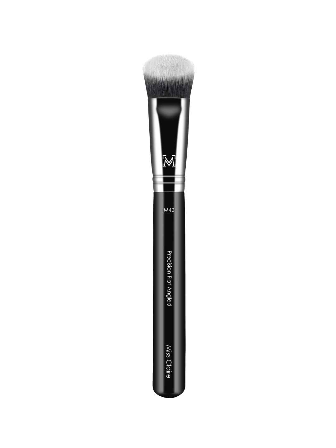 Miss Claire M42 - Precision Flat Angled Face Brush - Silver-Toned & Black Price in India