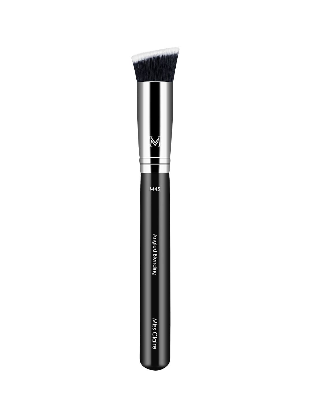 Miss Claire Chrome Angled Blending Brush - M45 Black & Silver Toned Price in India