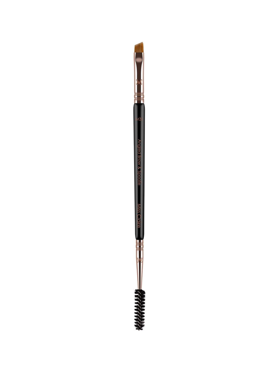 Miss Claire M31 - Angled Brow & Spoolie Brush - Rose Gold-Toned & Black Price in India
