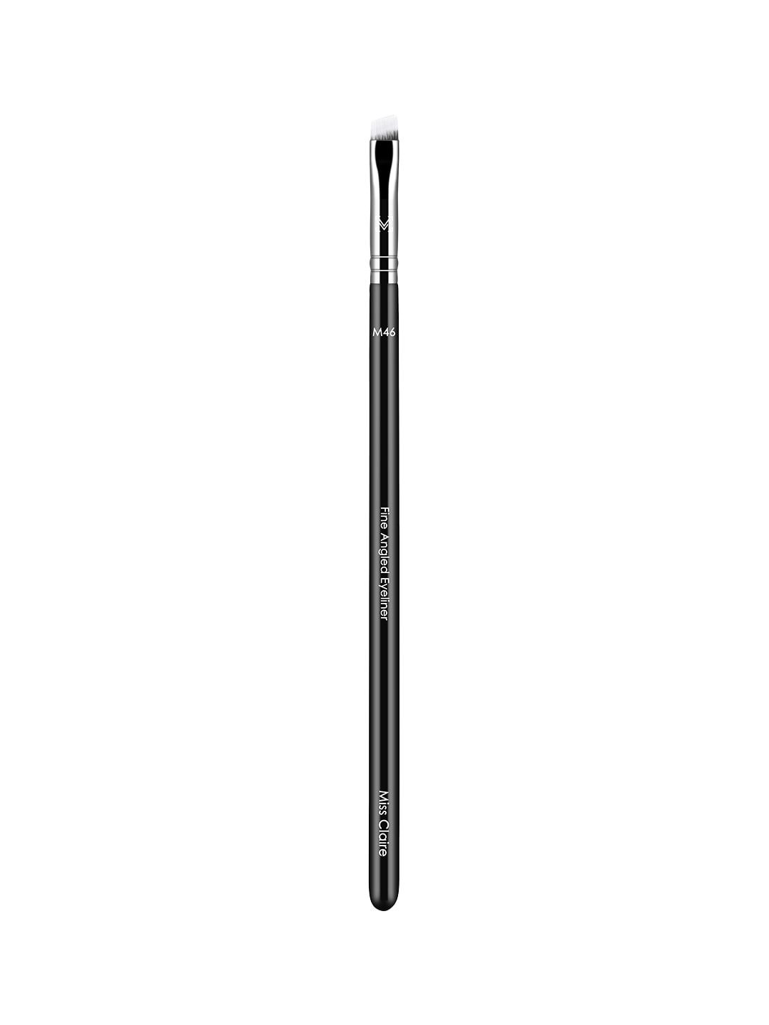 Miss Claire M46 - Fine Angled Eyeliner Brush - Silver-Toned & Black Price in India