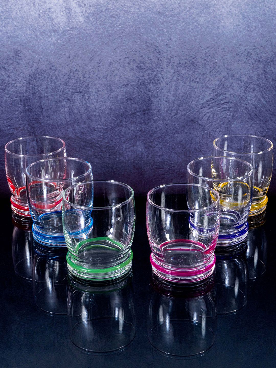 GOODHOMES Cortina Rainbow Glass Tumbler Price in India