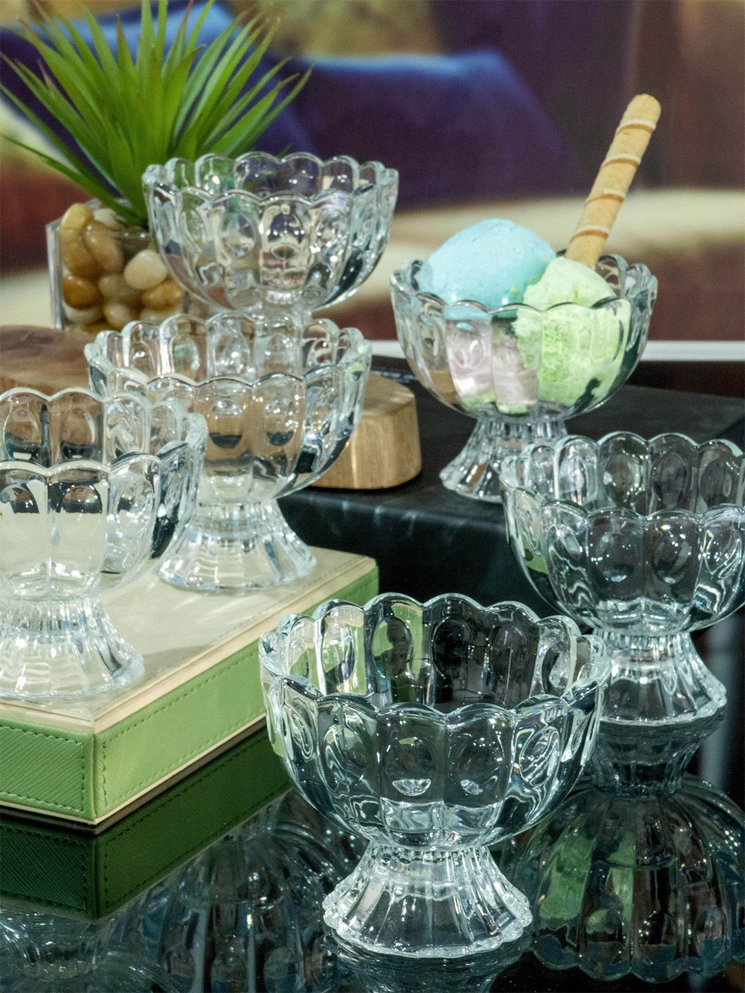 Roxx Unisex Transparent Solid Glass Kiara Bowl (Set of 6pcs) Price in India