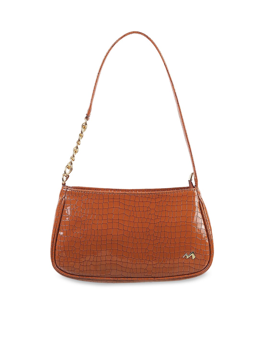 Metro Tan Textured Structured Shoulder Bag Price in India