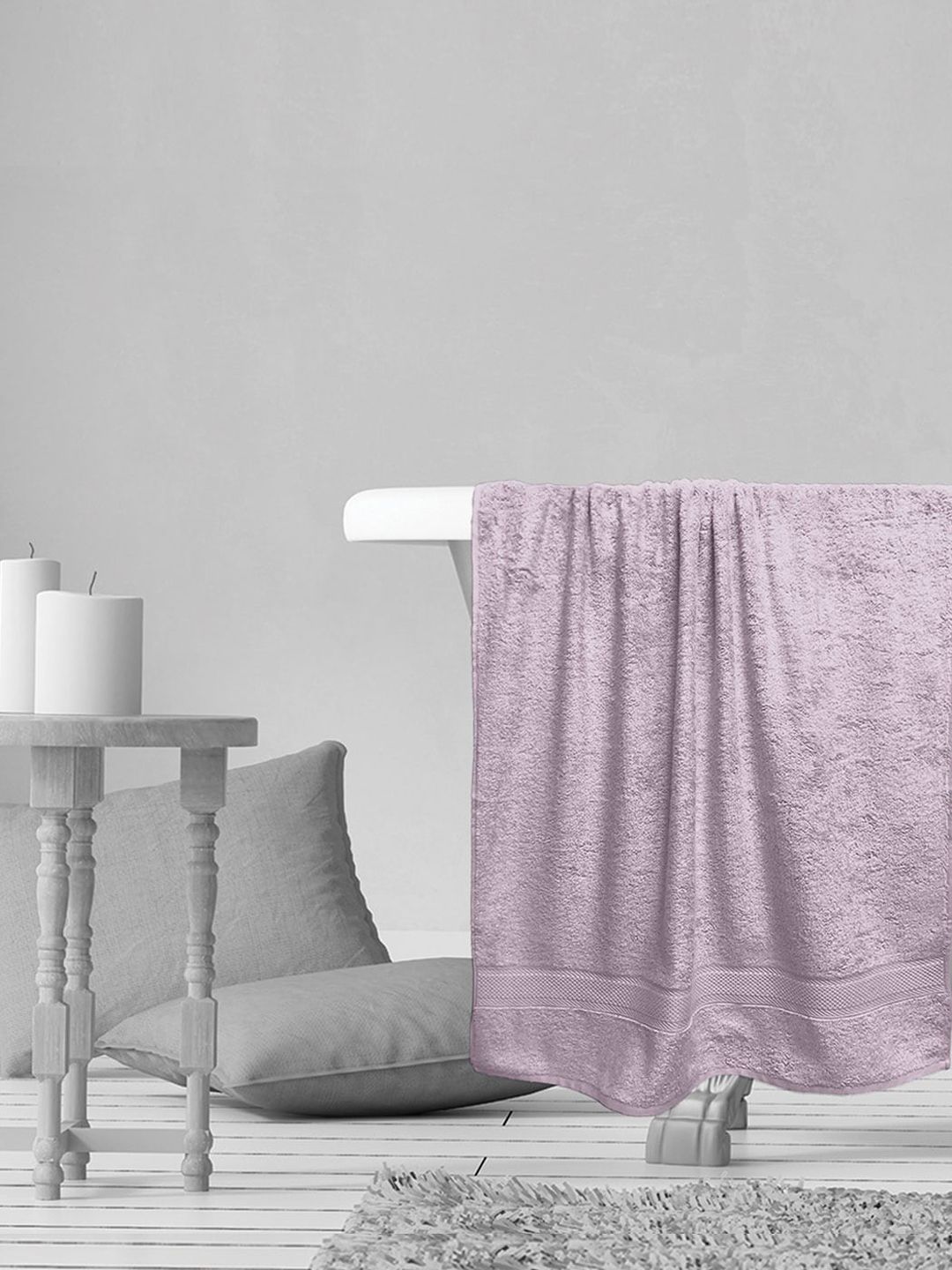 Aura Mauve 525 GSM Bamboo Large Bath Towel Price in India