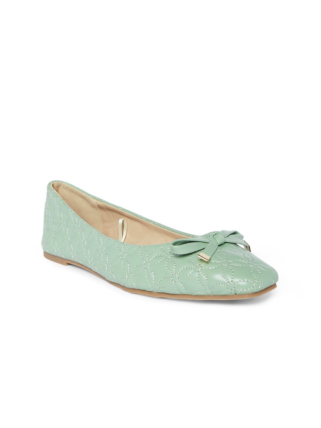 Forever Glam by Pantaloons Woman Green Ballerinas with Bows Flats Price in India