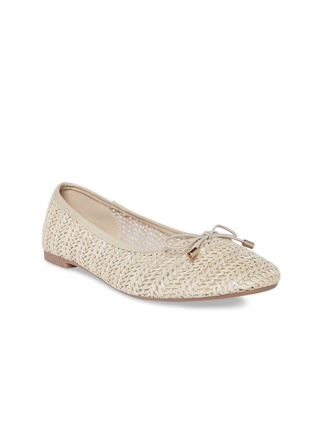 Forever Glam by Pantaloons Women Beige Ballerinas Price in India