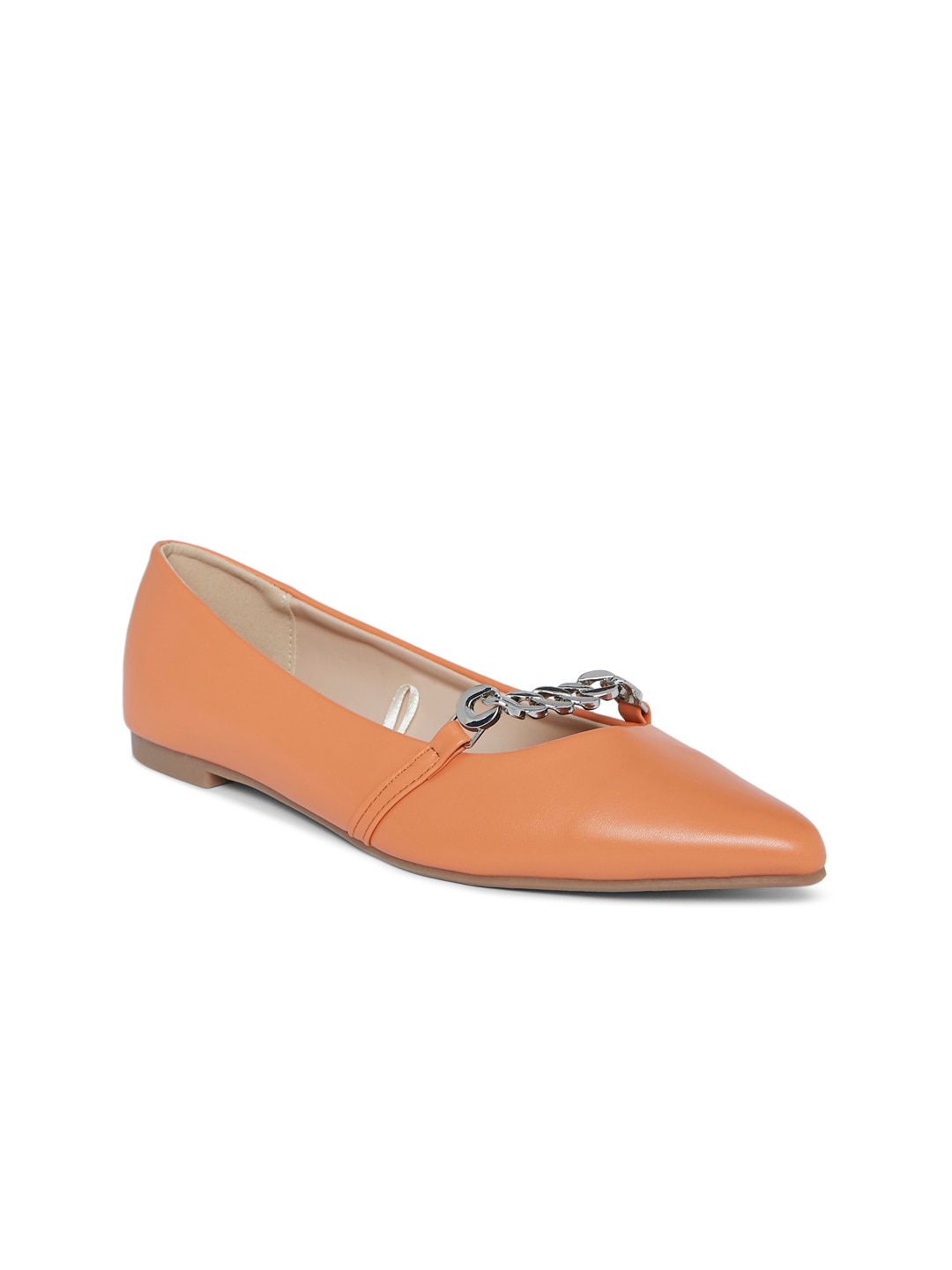 Forever Glam by Pantaloons Coral Solid Ballerina Shoes Price in India