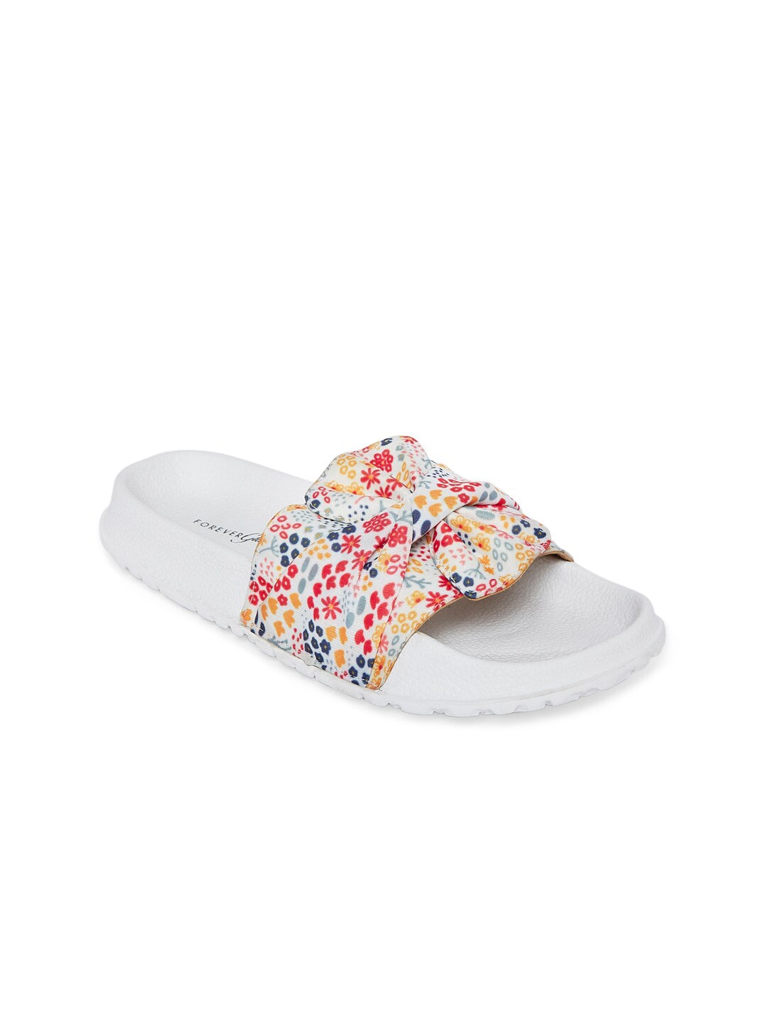 Forever Glam by Pantaloons Women White & Multicoloured Printed Slip-On Price in India
