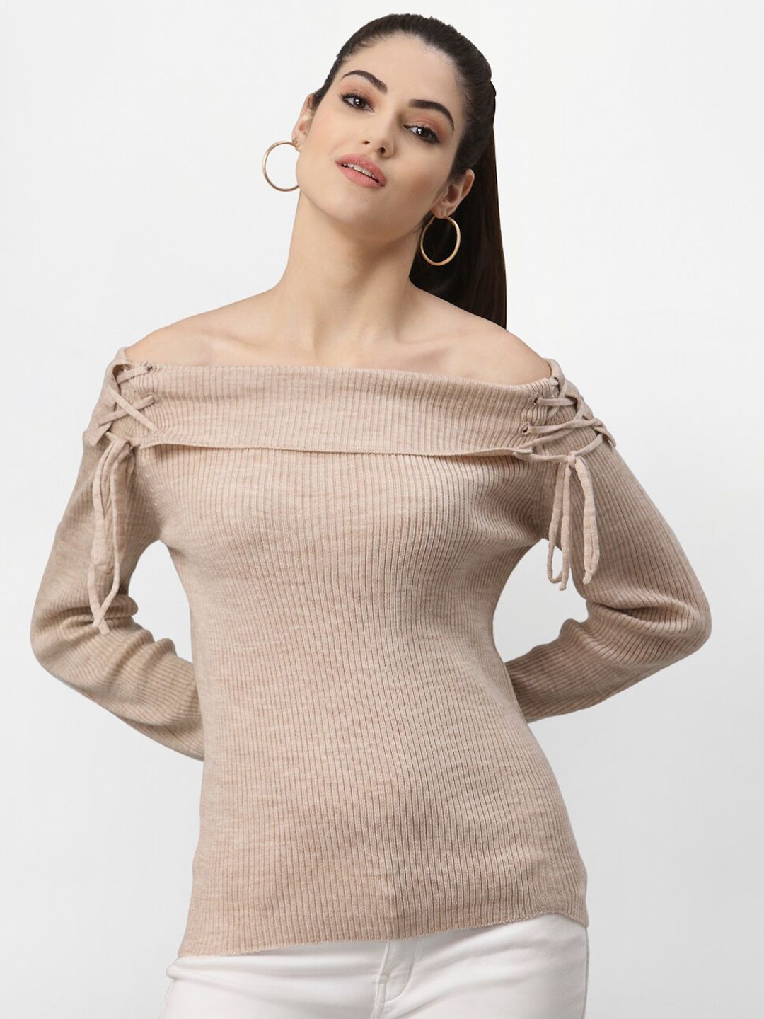 Miramor Women Beige Pullover Price in India