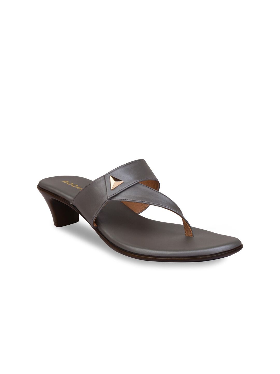 Rocia Grey Block Sandals Price in India