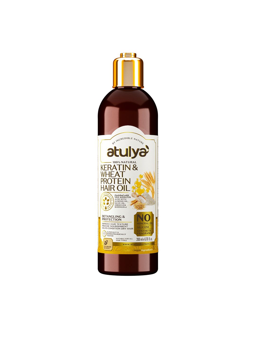 Atulya Keratin & Wheat Protein Hair Oil 200 ml Price in India