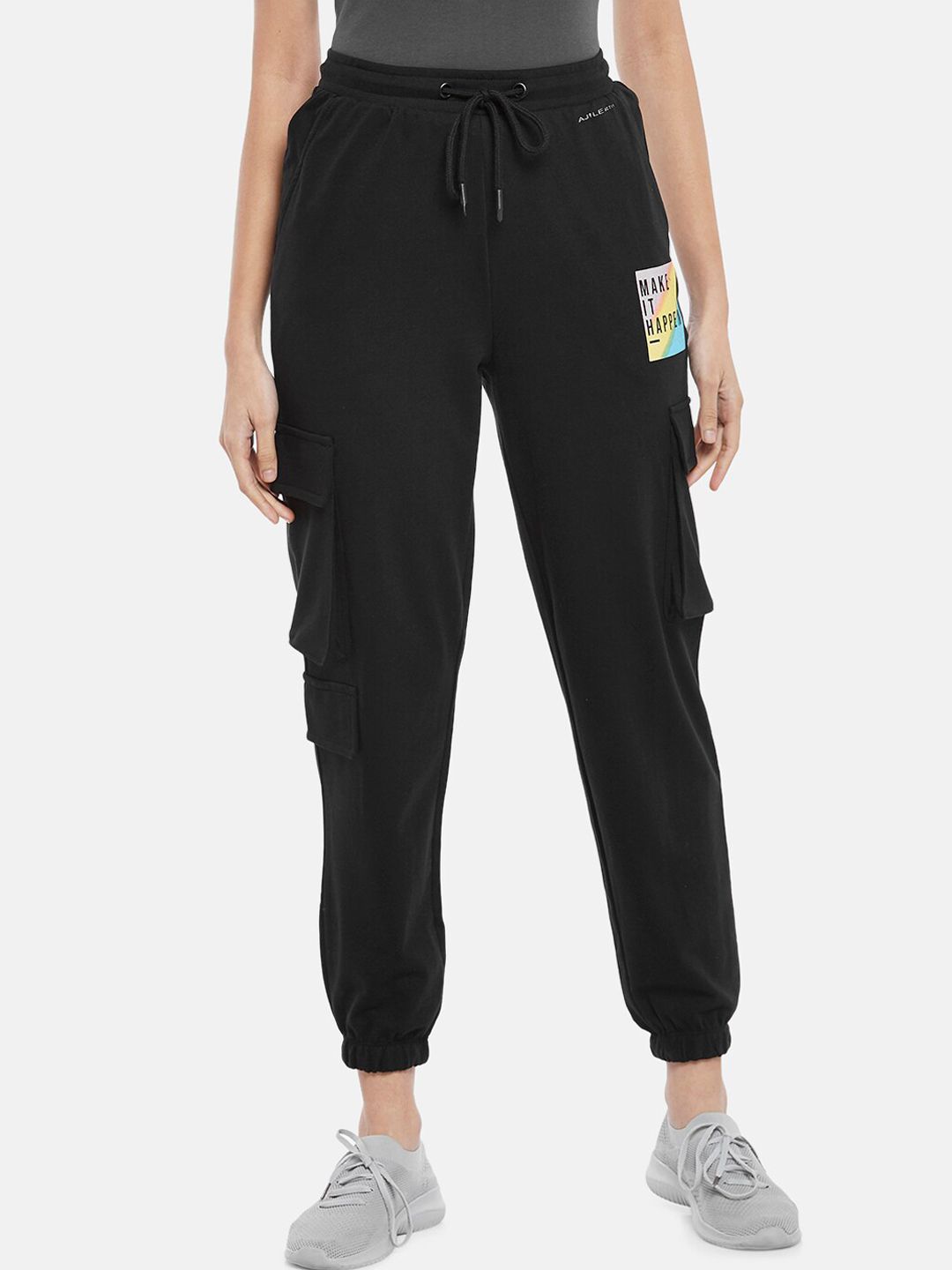Ajile by Pantaloons Woman Black Track Pants Price in India