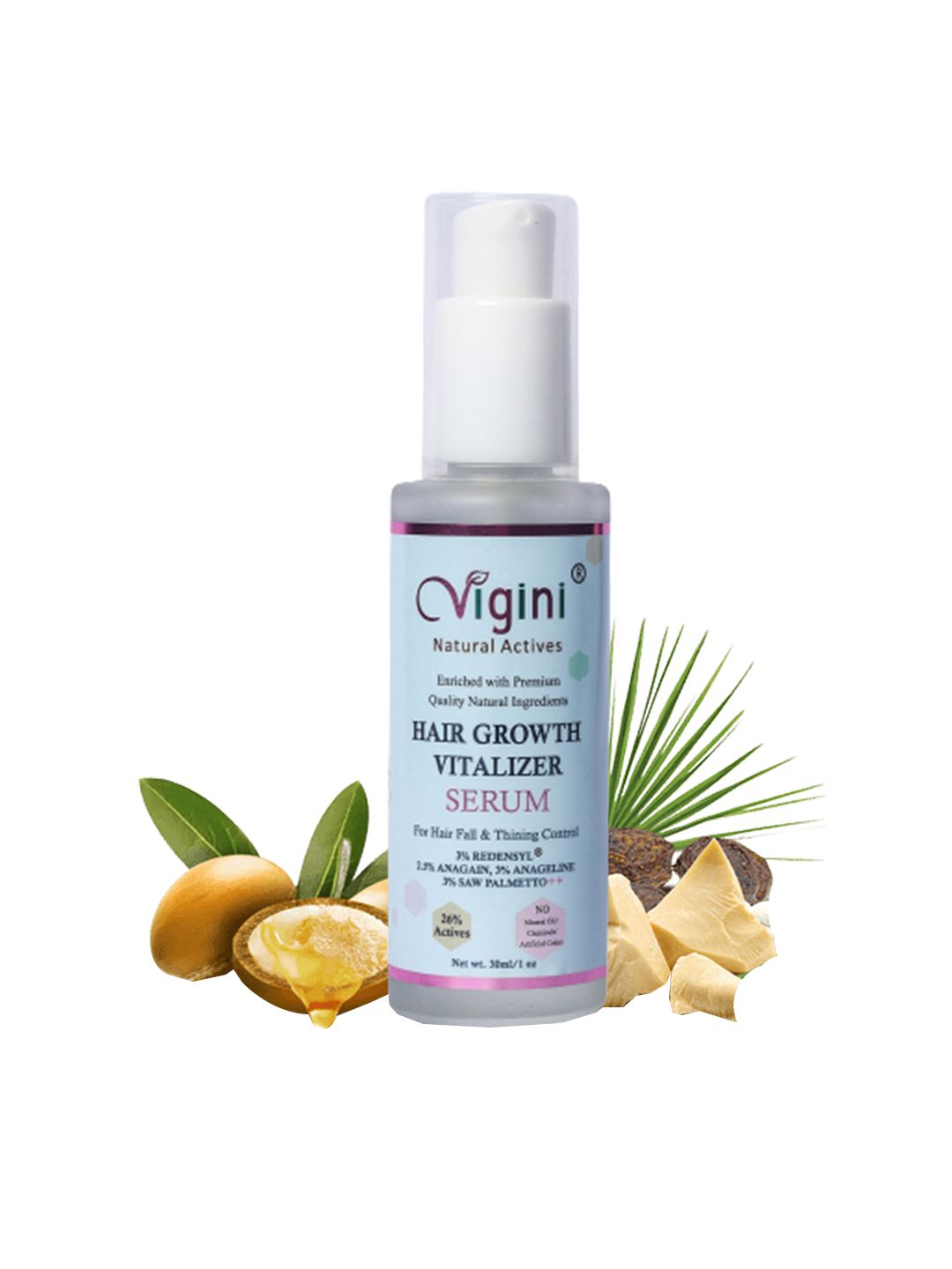 Vigini Natural Actives Hair Growth Vitalizer Serum with Redensyl & Saw Palmetto 30 ml Price in India