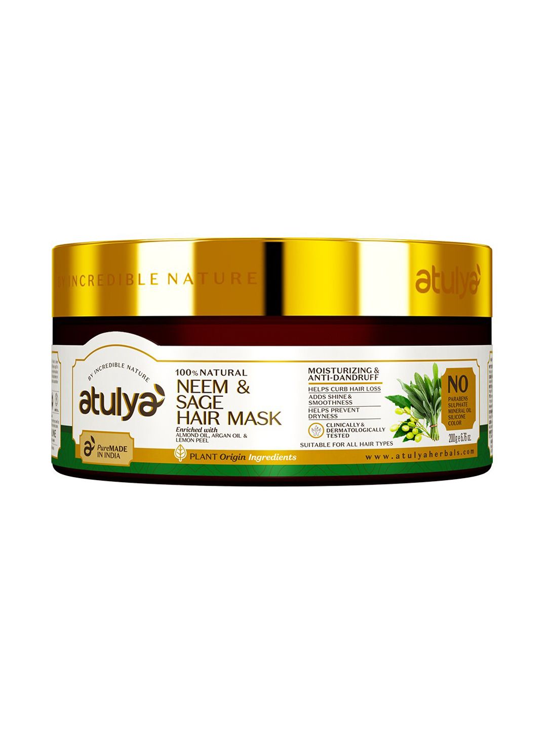 Atulya Natural Neem & Sage Hair Mask 200 g Price in India