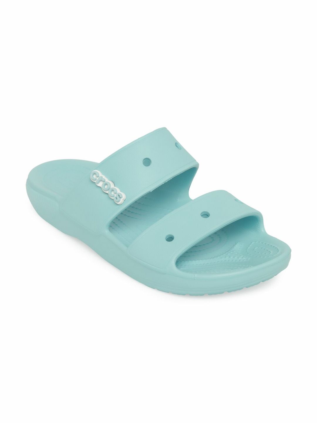 Crocs Unisex Blue Solid Sliders Price in India