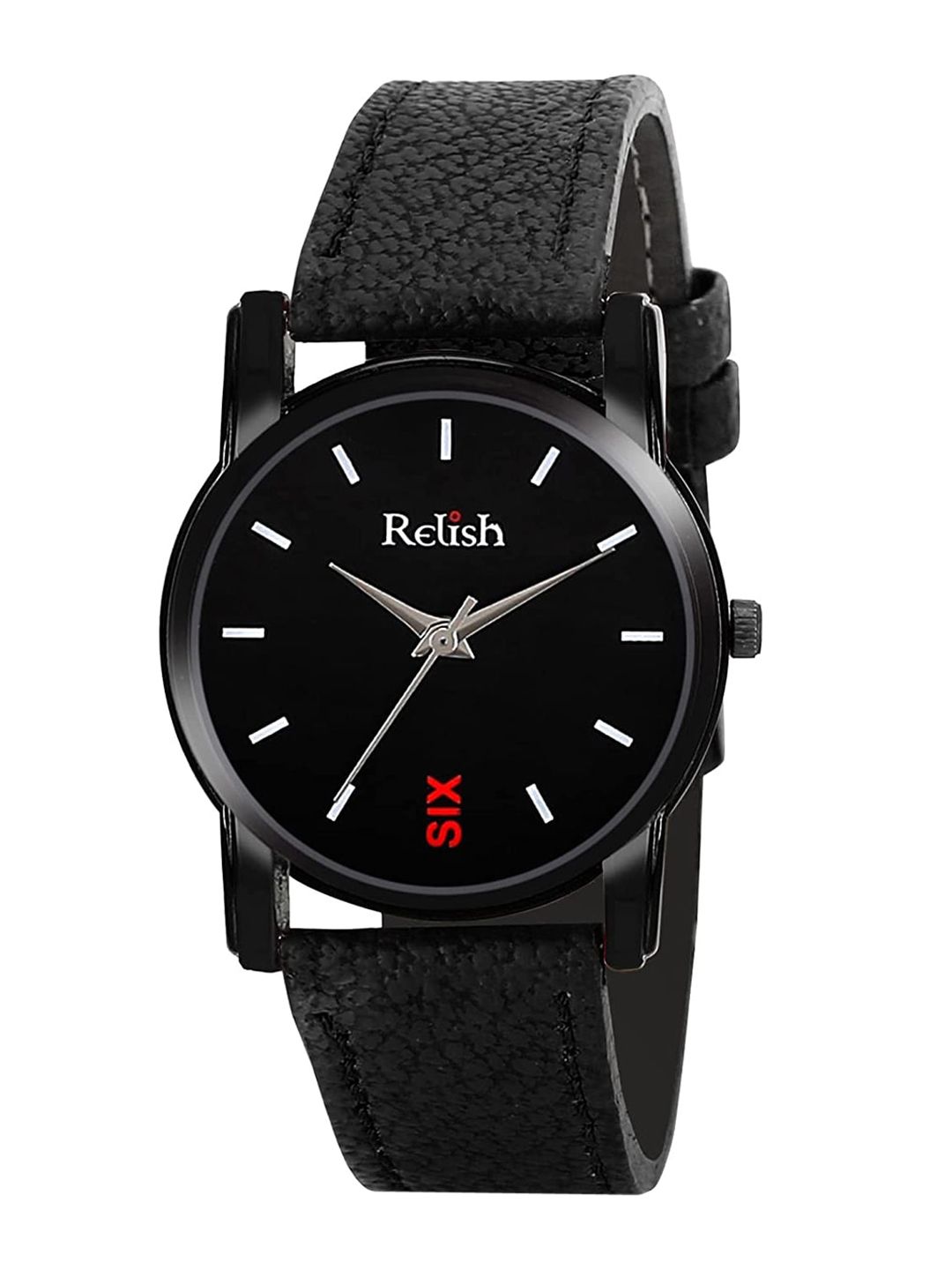 Relish Women Black Dial & Black Straps Analogue Watch Price in India