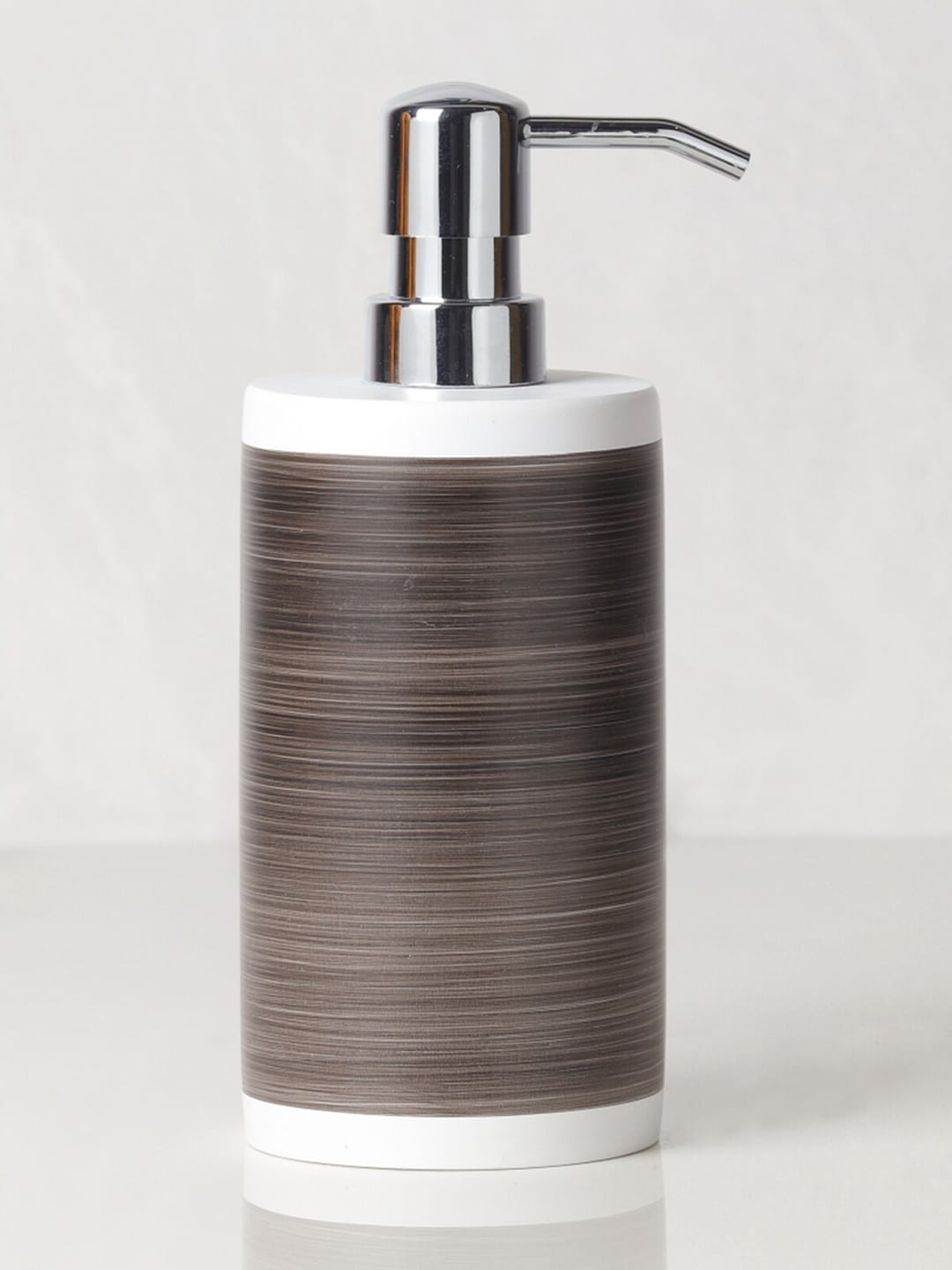 OBSESSIONS Brown & White Polyresin Soap & Lotion Dispenser Price in India