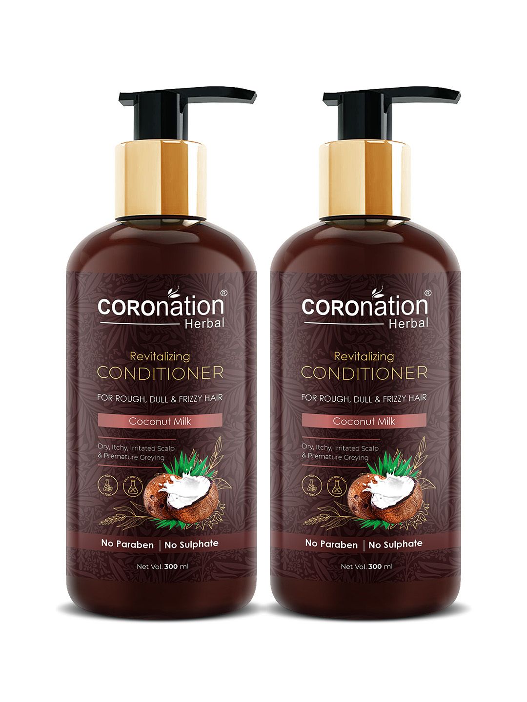 COROnation Herbal Set Of 2 Revitalizing Conditioner with Coconut Milk 300 ml each Price in India