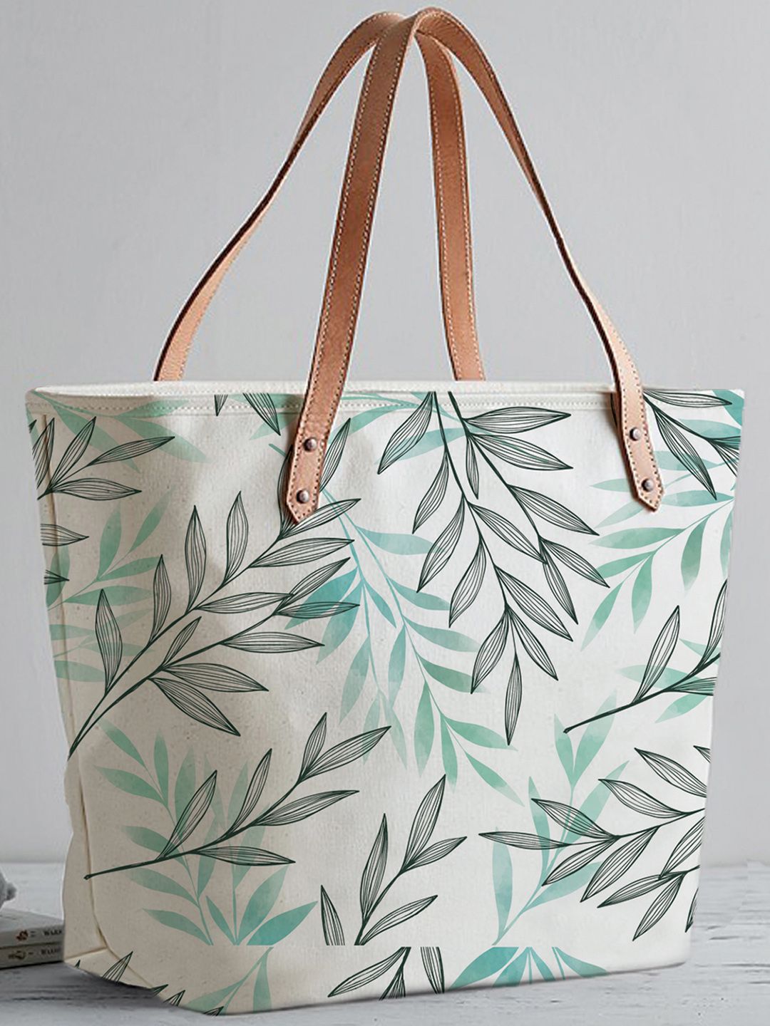 STYBUZZ White Printed Structured Tote Bag Price in India