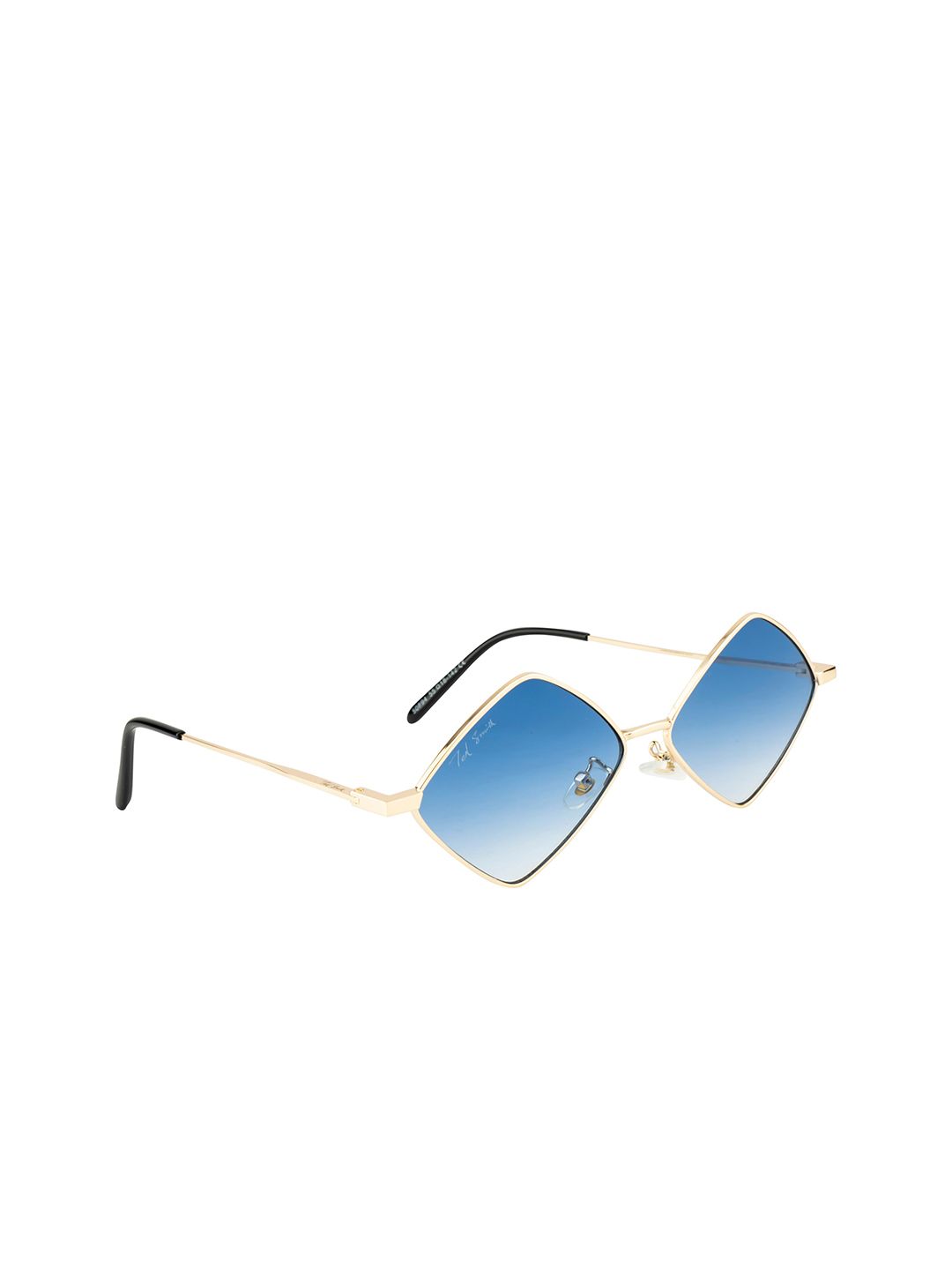 Ted Smith Unisex Blue Lens & Gold-Toned Other Sunglasses with UV Protected Lens PASSION_C3 Price in India