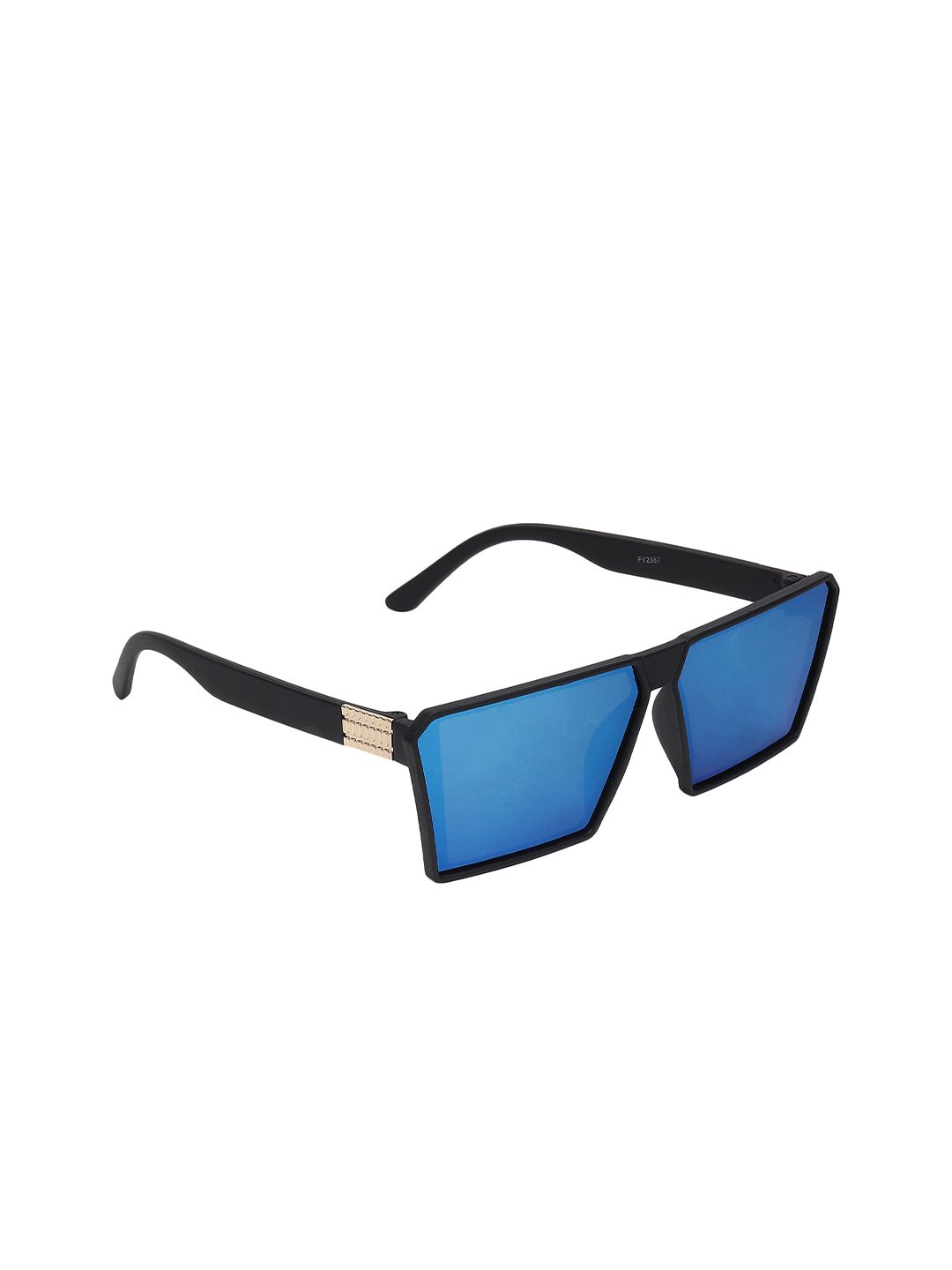 CRIBA Unisex Blue & Black Oversized Sunglasses with UV Protected Lens - CR_CROATIA-BLU