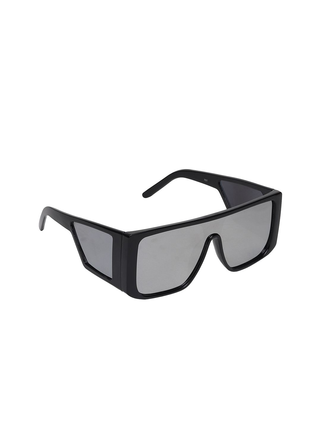 CRIBA Silver-Toned Lens & Black Shield Sunglasses with UV Protected Lens CR_701_SIL Price in India