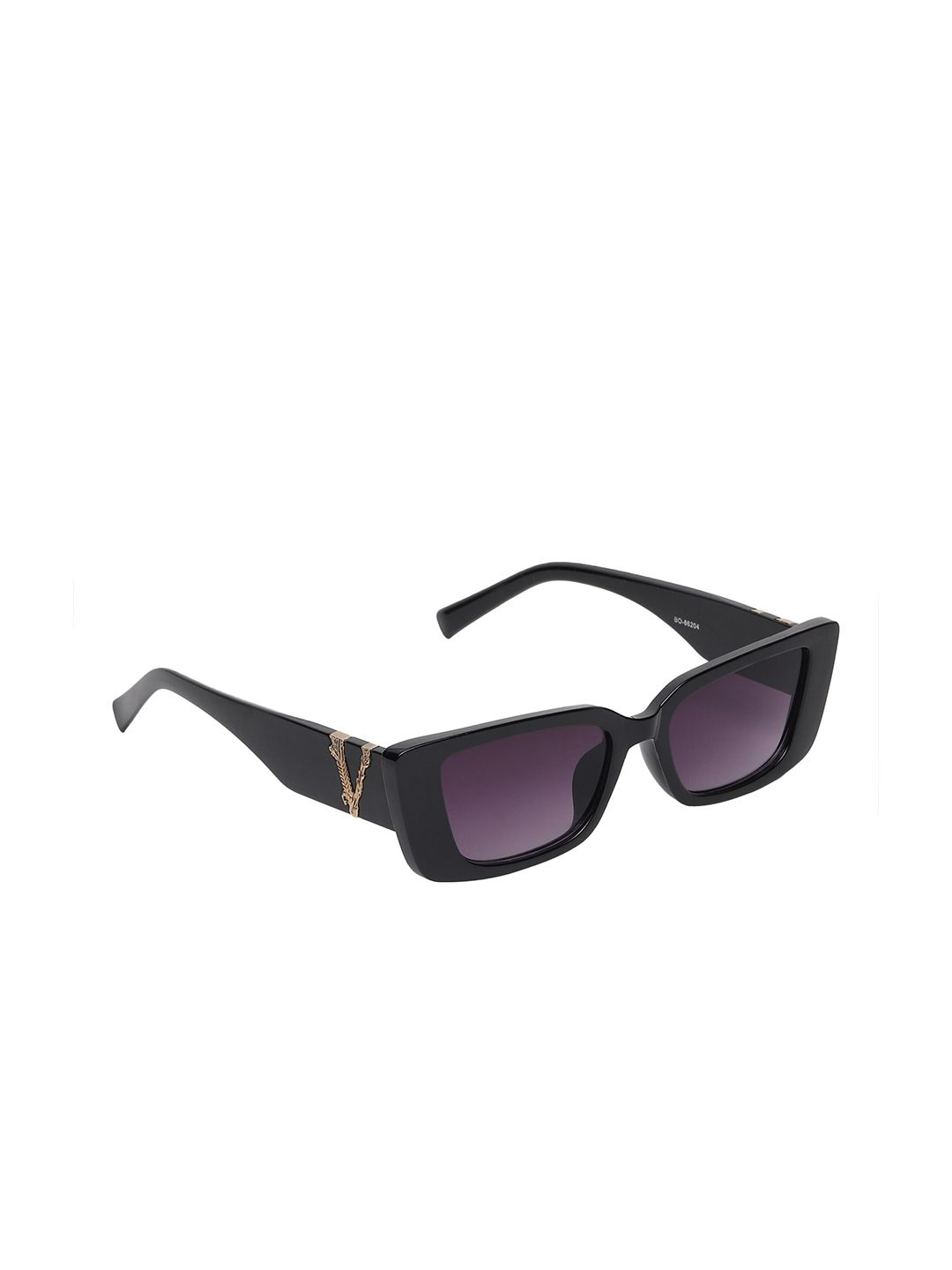 CRIBA Unisex Purple Lens & Black Rectangle Sunglasses with UV Protected Lens - CR_CORN-BLK Price in India