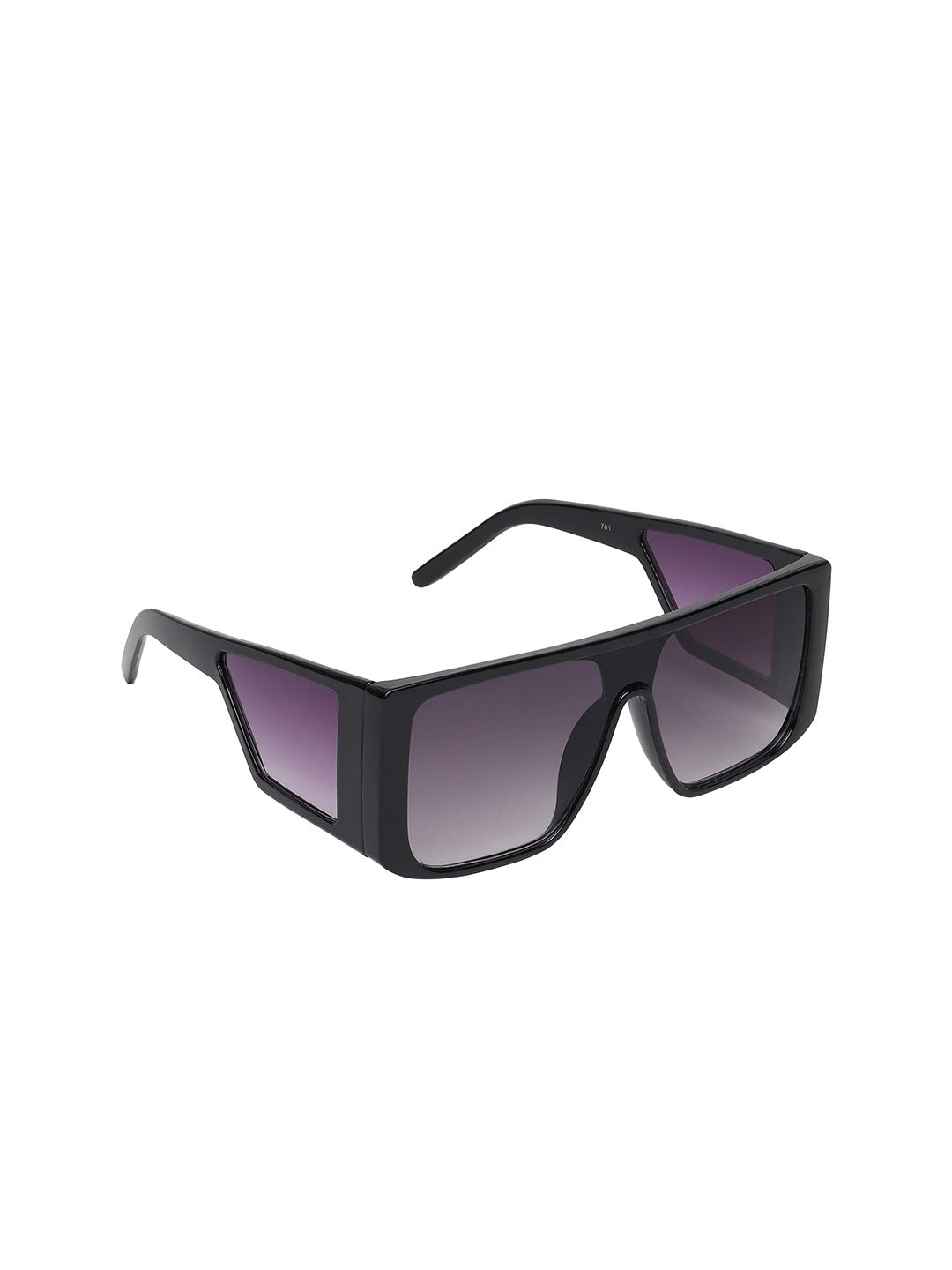 CRIBA Unisex Grey Lens & Black Shield Sunglasses with UV Protected Lens