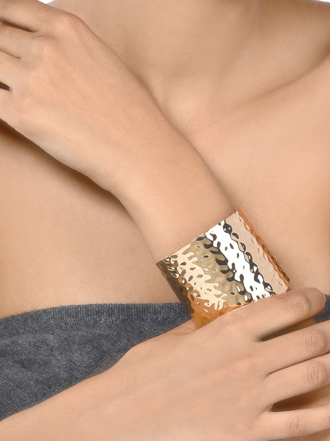 AMI Women Gold-Plated Cuff Bracelet Price in India