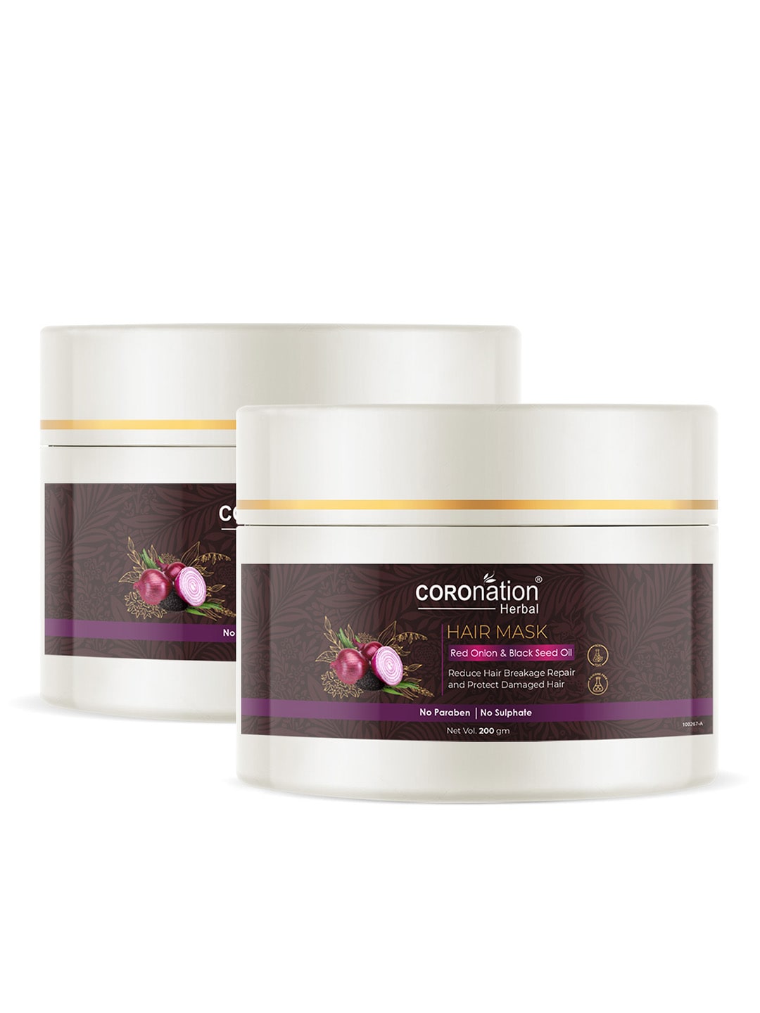 COROnation Herbal Set of 2 Red Onion & Black Seed Oil Hair Masks 200 gm Each Price in India