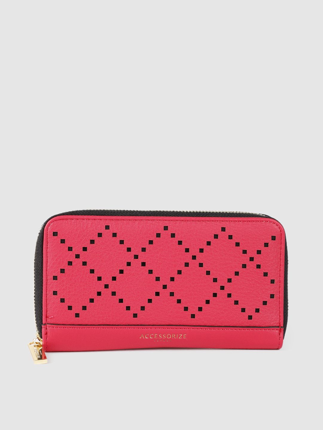 Accessorize Women Pink Zip Around Wallet Price in India