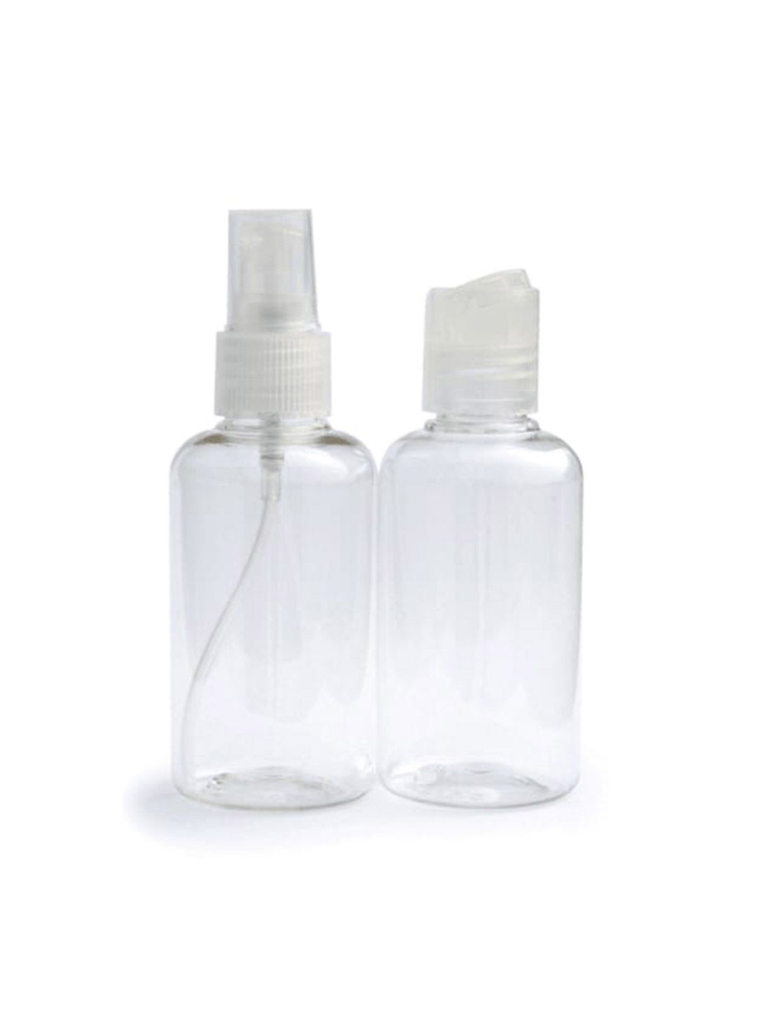 basicare Pack Of 2 Leak Proof Refillable Clear Plastic Travel Bottles Price in India