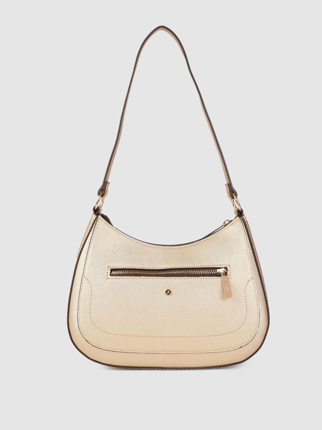 Accessorize Gold-Toned Jenna Textured Hobo Bag Price in India