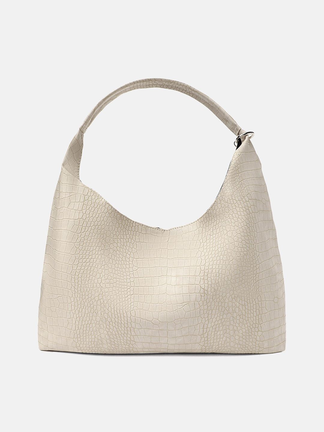 KENDALL & KYLIE Cream-Coloured Textured Swagger Hobo Bag Price in India