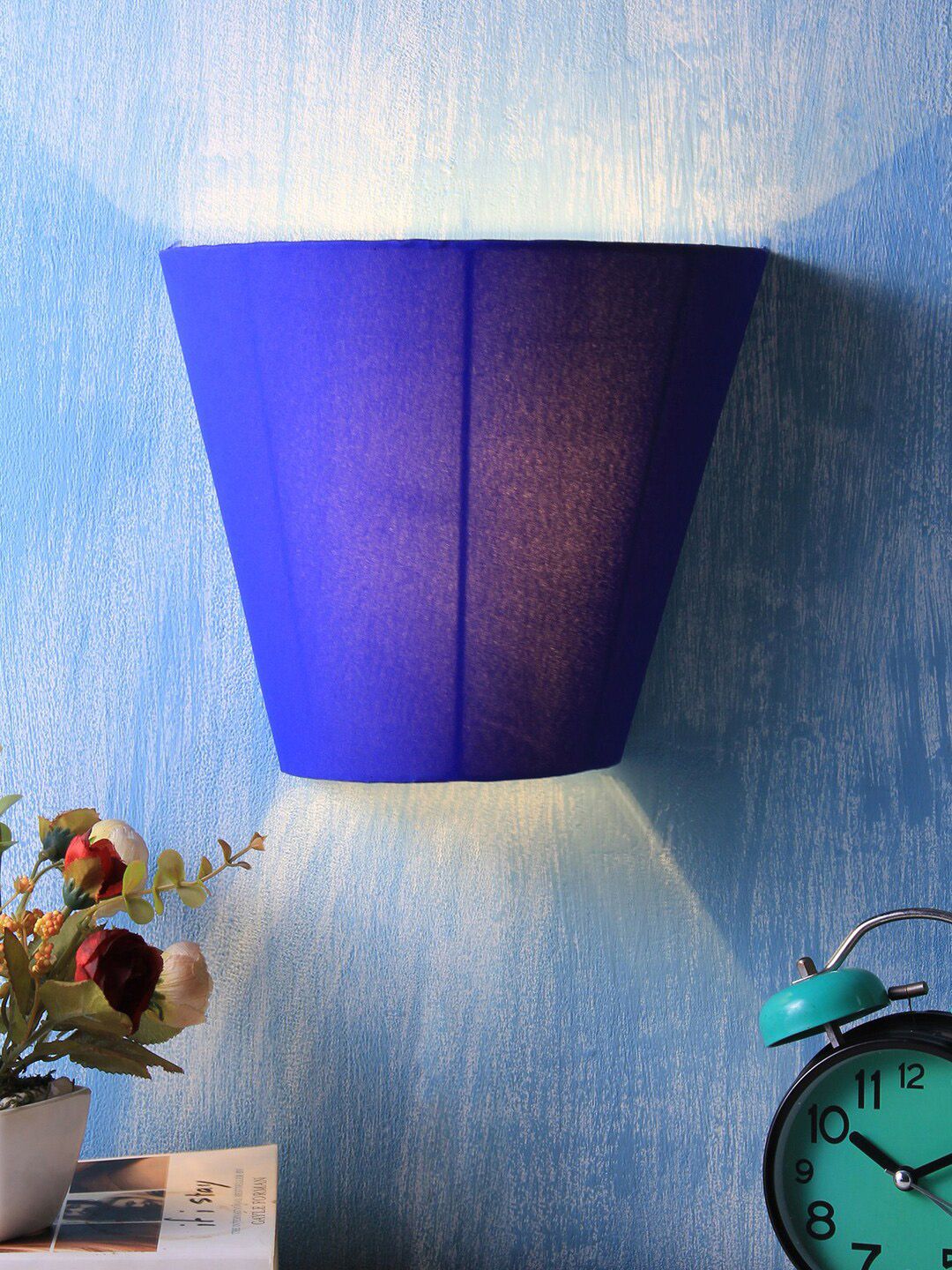 Devansh Blue Solid Cotton Wall Light Lamp Price in India