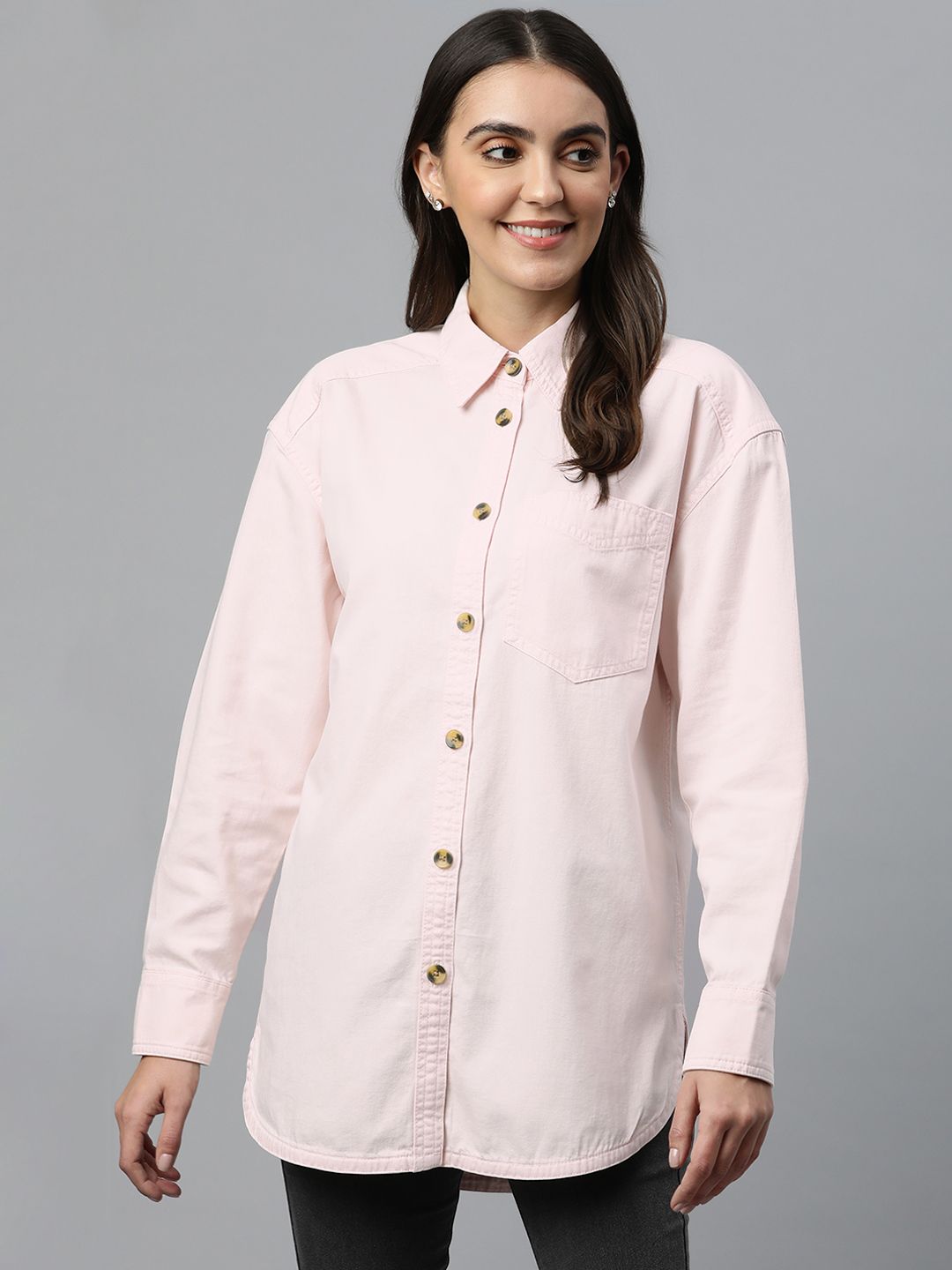 Marks & Spencer Pink Shirt Style Top