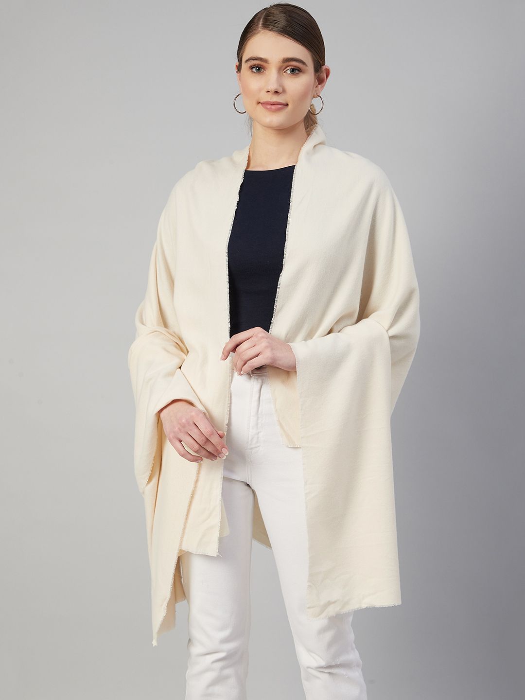 Marks & Spencer Women Cream-Coloured Scarf Price in India