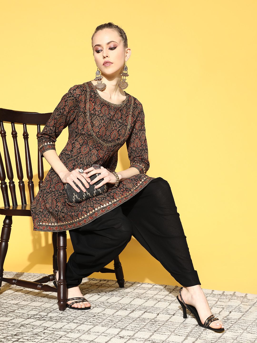 STREET 9 Ethnic Motifs Pure Cotton Dhoti Kurta Set Price in India