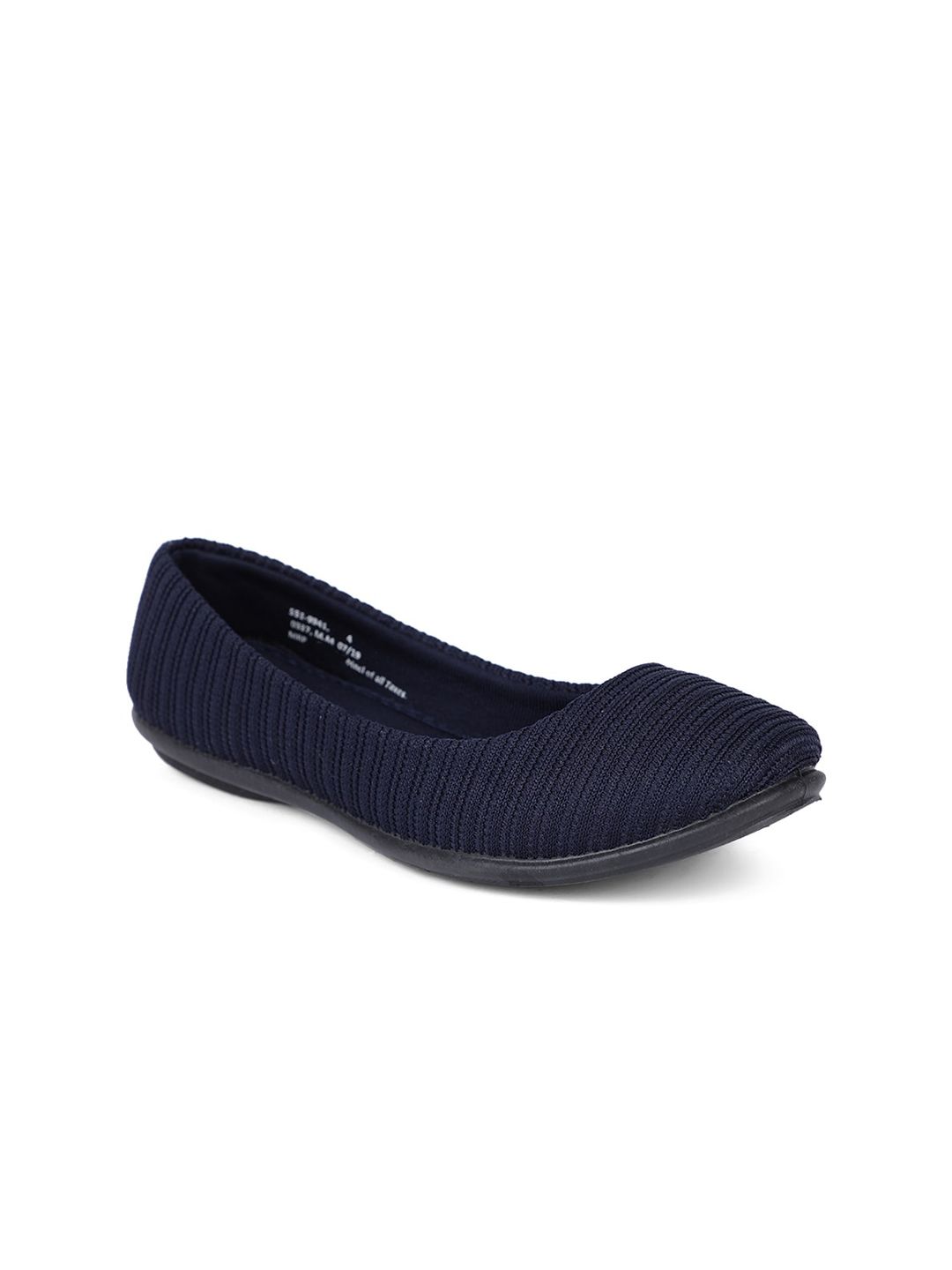 Bata Women Blue Self Design Ballerinas Flats