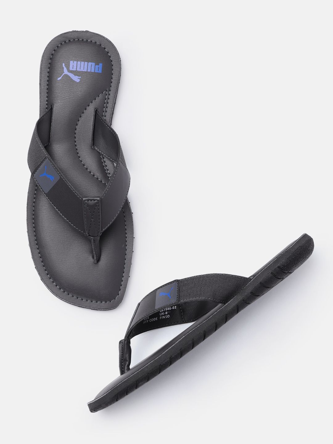 Puma Men Navy Blue Capster V3 Thong Flip-Flops