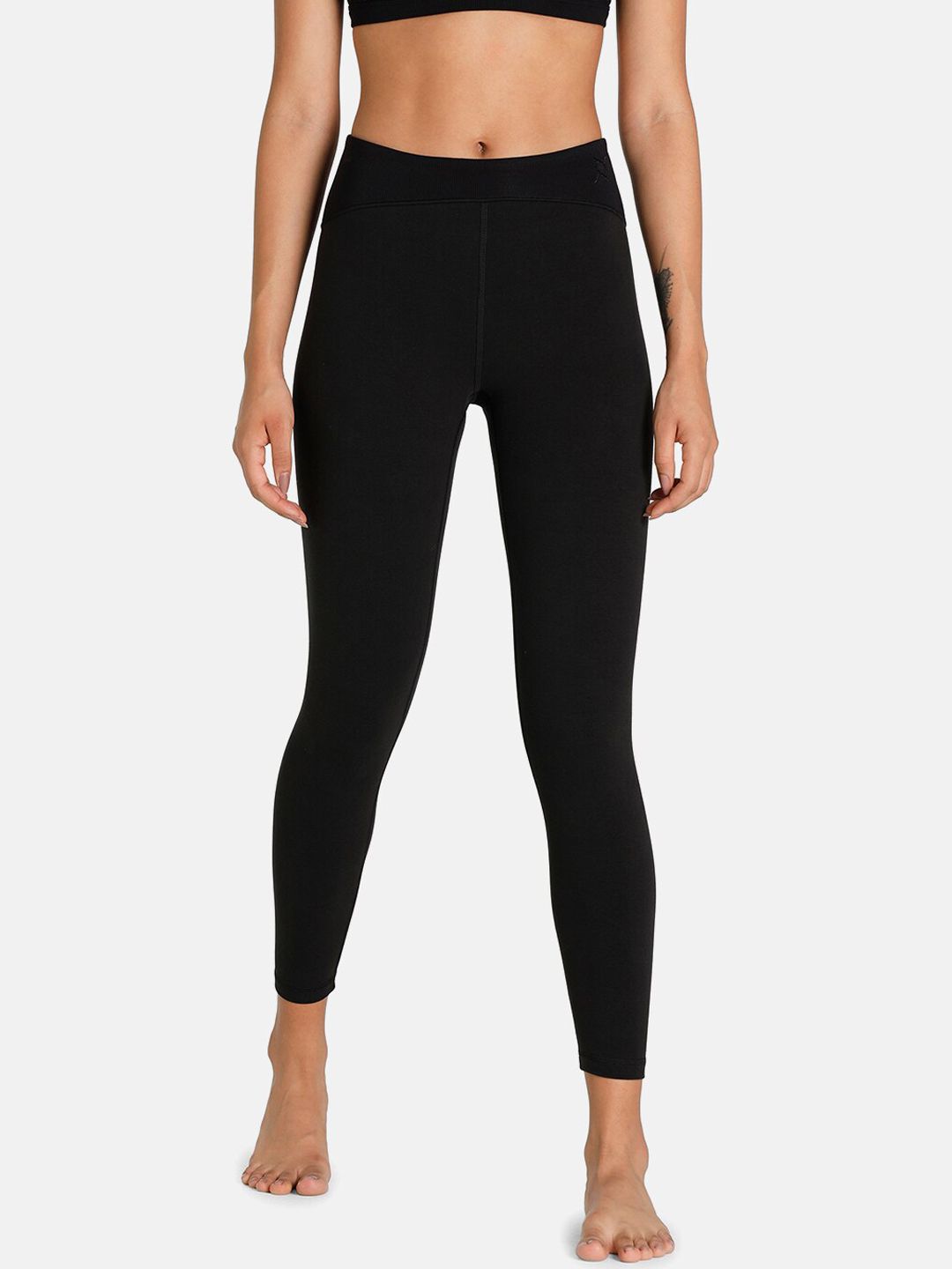 Puma Women Black Solid High Waist Sustainable Yoga Tights Price in India