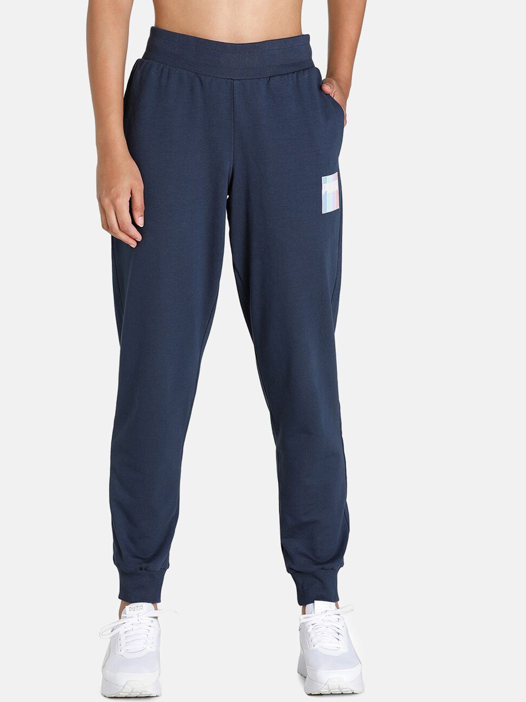Puma Women Blue Solid Track Pant Price in India