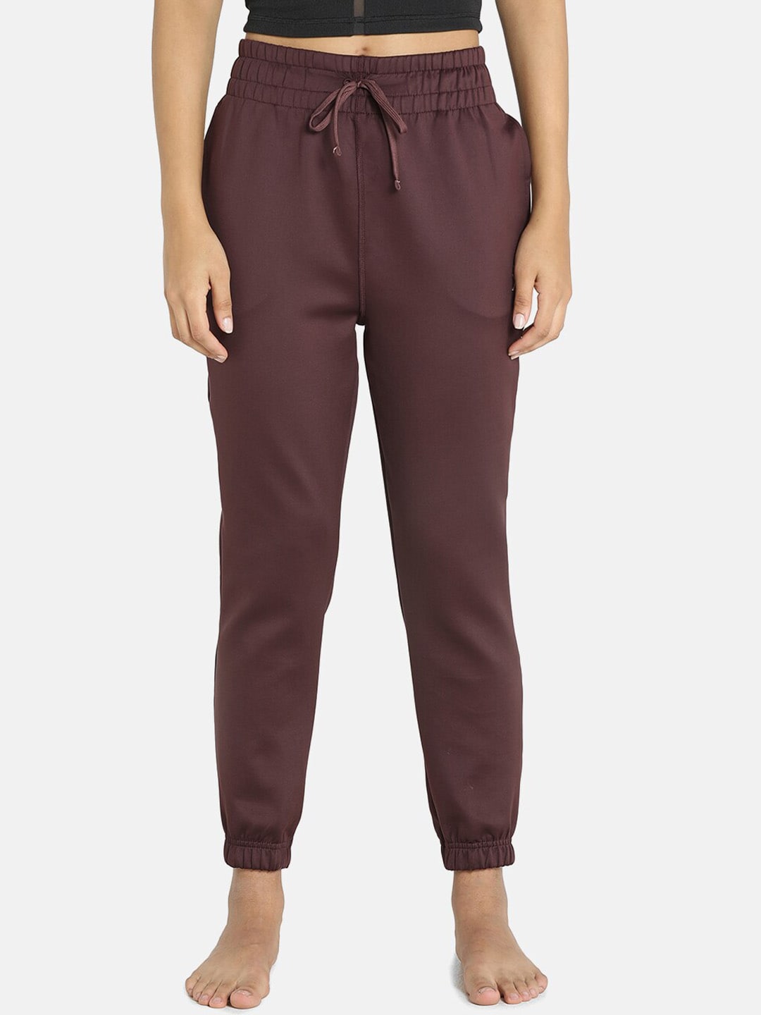 Puma Women Brown EXHALE Quilted Sustainable Loose Yoga Jogger Price in India