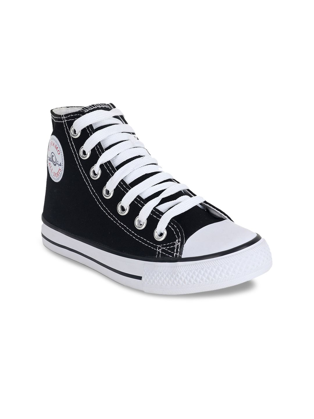CIPRAMO SPORTS Women Navy Blue Solid High-Top Sneakers Price in India