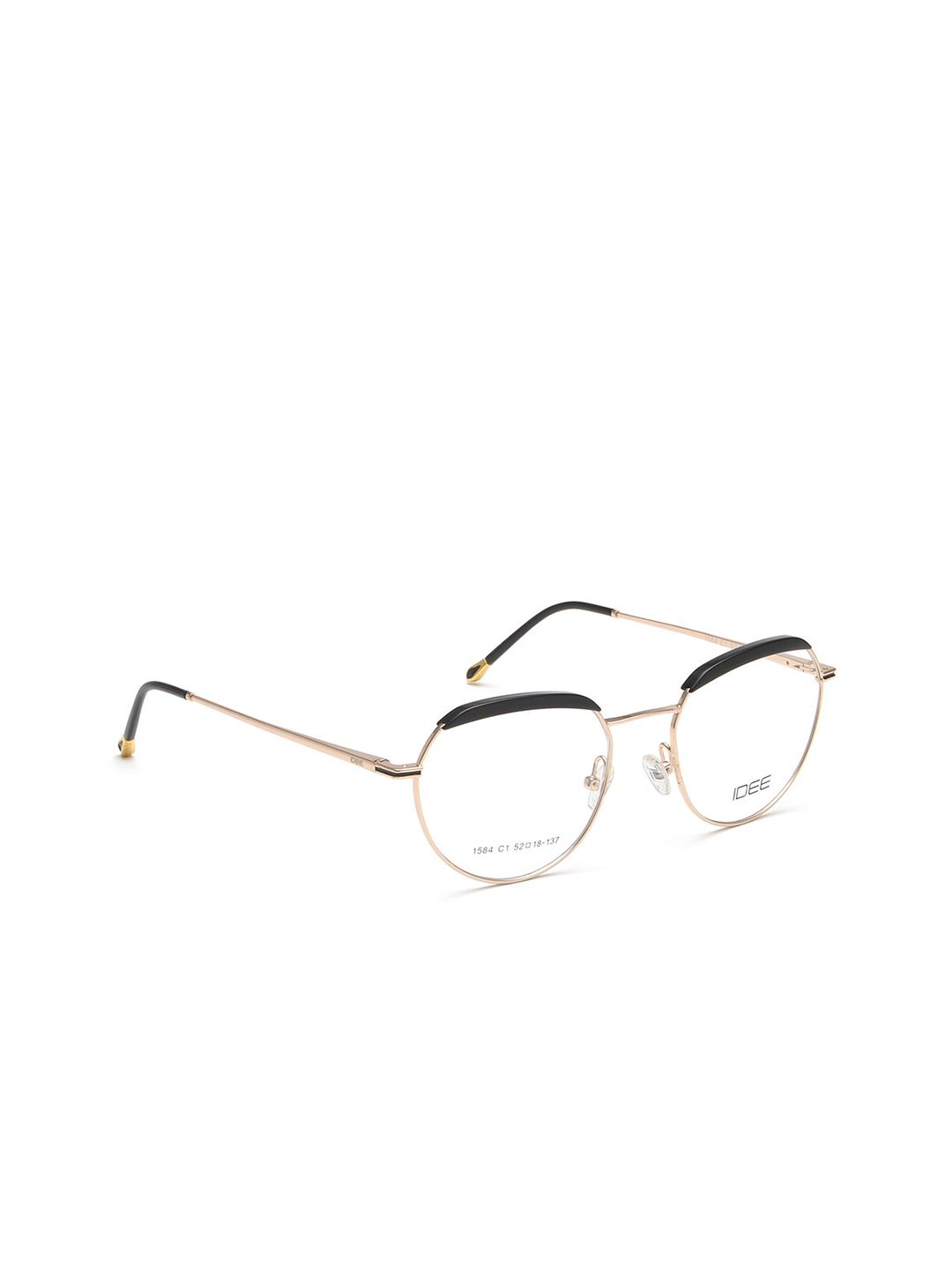 IDEE Women Gold-Toned & Black Full Rim Round Frames Price in India