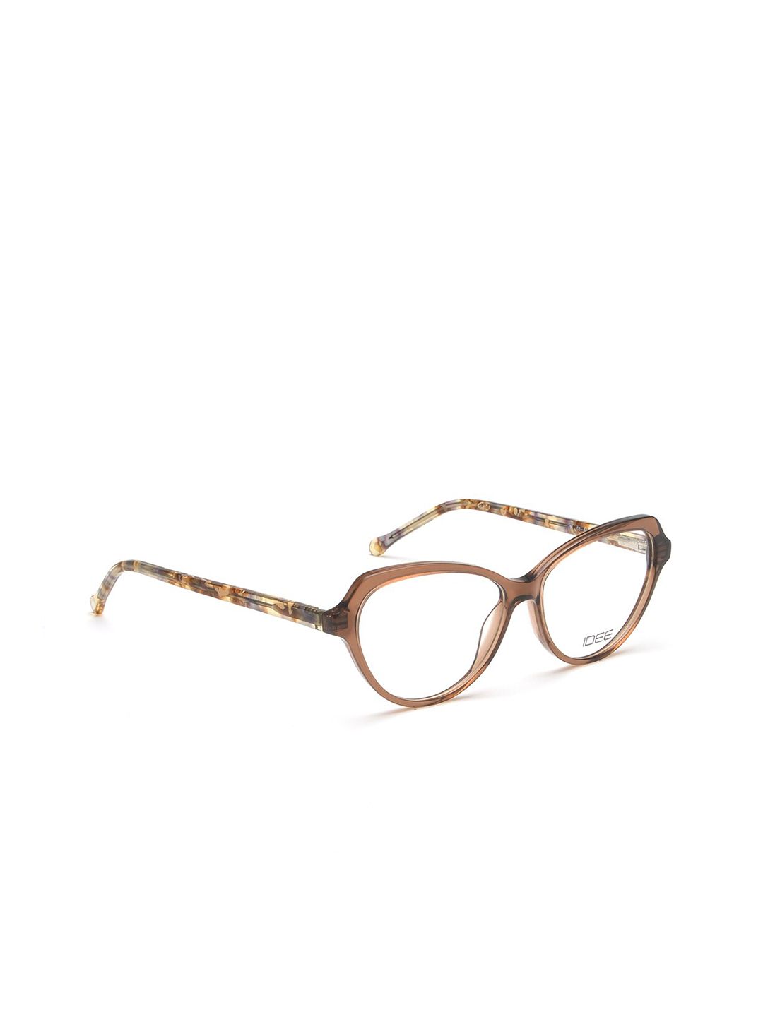 IDEE Women Transparent & Brown Full Rim Cateye Frames Price in India